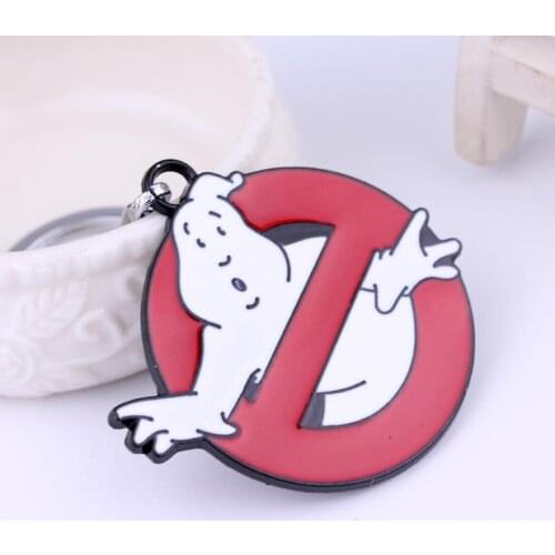 Hot Ghostbusters Keychain Funny Face Red Enamel Metal Key Chain Movie Key Buckles Jewelry For men & women Chaveiros Christmas