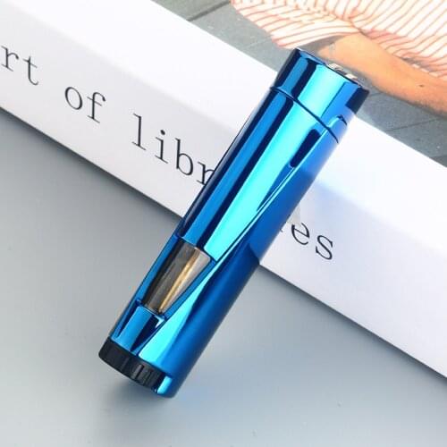 Powerful Outdoor Triple Torch Lighter 3 Jet Gas Windproof Metal Cigar Lighter Turbo Spray Gun Kitchen Pipe Flint Lighter For Man