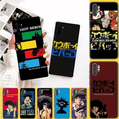PENGHUWAN Cowboy Bebop See You Space Soft Silicone Black Phone Case for Samsung Note 3 4 5 7 8 9 10 pro M10 20 30