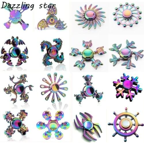 2019 New Fidget Toy Game Hand Spinner Metal Finger Stress Tri Spinner Alloy EDC Hand Spinner Fidget Bearing Gyro Focus ADHD Toys