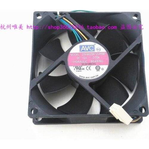 NEW AVC 8025 8cm 4PIN DS08025R12U P097 12V 0.35A cooling fan