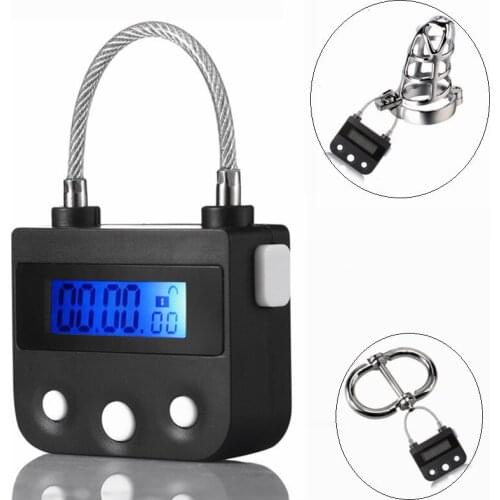 New electronic lock handcuff ankle collar Bird Cage Chastity Device cock cage penis lock bondage restraint BDSM slave sex toy