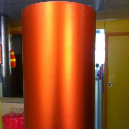 Orange Chrome film Metallic Matt Vinyl wrap Car Wrap Chrome orange Matt Film Vehicle Wrapping Sticker Foil decal