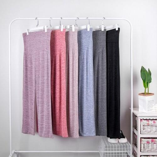 81971# Maternity Pants Summer Leisure Casual Pants Loose Comfy Belly Support Pants Elastic Waist Maternity Trousers