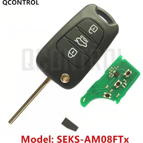 QCONTROL Car Remote Key Suit for KIA CE0678 SEKS-AM08FTx 433-EU-TP 433MHz Transmitter Assy with ID46 Blank