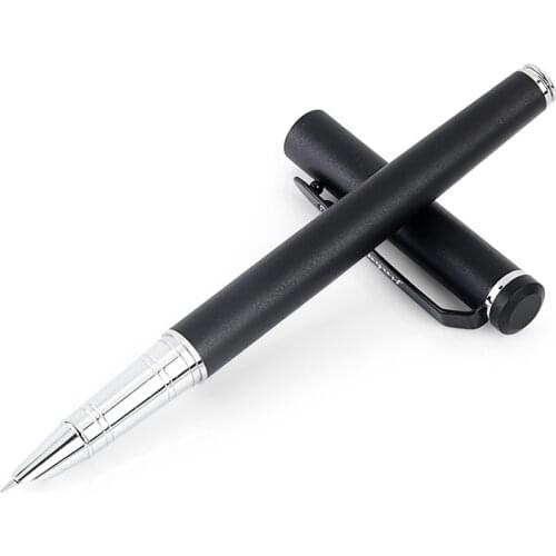High Quality Finance Standard Type Iraurita Fountain Pens Metal Black Silver Office Business Ink Pen 0.38mm Stationery Supplies