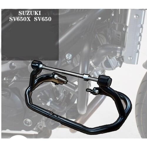 Highway Engine Guard Crash Protect Bars for Suzuki SV650X SV650 ABS 2016 2017 2018 2019 2020 2021 16 17 18 19 20 21 Black