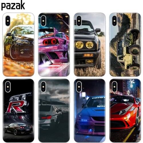 Silicon Case For Iphone 11 PRO max 6 X XS XR 8 7 6s 5 5s SE 2020 Plus 10 phone etui bumper soft tpu coque Cool sports car design