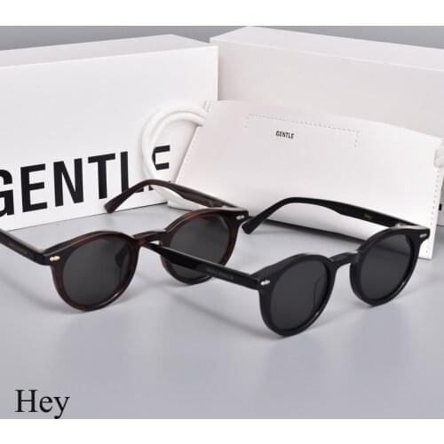 2020 New Fashion Suitable for small face Round women men Sun glasses GENTLE Hey Acetate Polarized UV400 Sunglasses women men