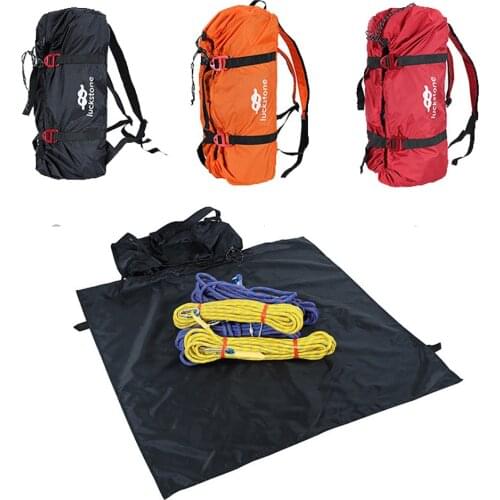 Rock Climbing Rope Bag Cord Carry Bag Hiking Shoulder Backpack Folding Portable Waterproof Backpack Ground Mat