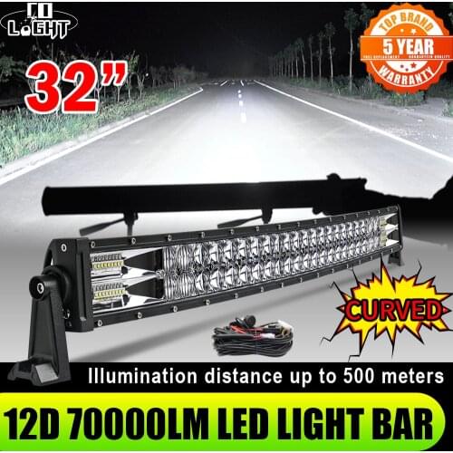 CO LIGHT 2-Row 32 inch Curved LED Light Bar 620W Offroad Led Bar Combo Beam Led Work Light Bar 12v 24v For 4x4 4WD SUV ATV Cars