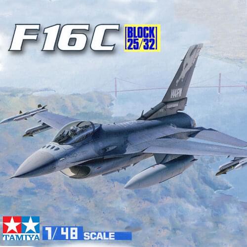 Tamiya 61101 1/48 F16C Block 25/32 American Fighter Plastic Assembly Model Building Kits For Adults Collection DIY