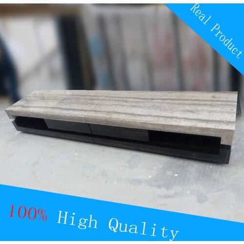 High Quality Modern Wood Base Tv Cabinet Gray Marble Stone Top TV Stand Home Furniture Set