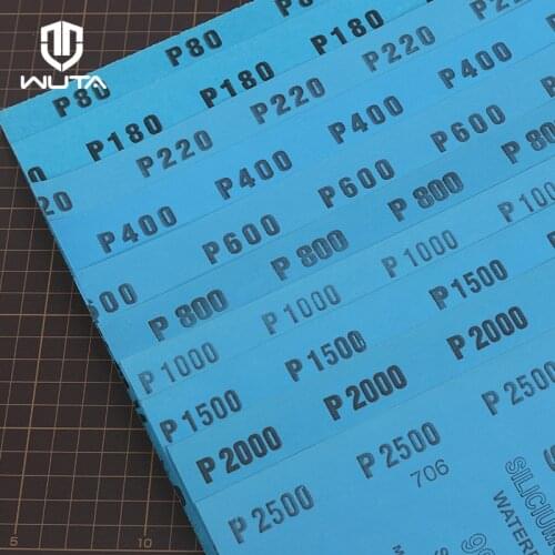 WUTA 1PCS Wet Dry Grinding Sandpaper P180-P2500 Grit Leather Tool Craft Finish Polishing Sanding Paper