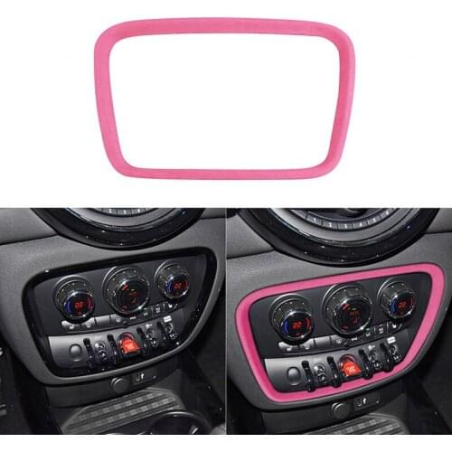 Suede Car Interior Multimedia Buttons Decorative Frame Cover Strips Trim for MINI Cooper F54 2015-2020 Car Styling Accessories