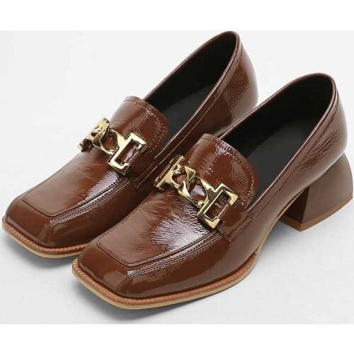 MORDOAN Genuine Leather Women Thick-soled Retro British Style Square Toe Short Boots Ankle Boots Women