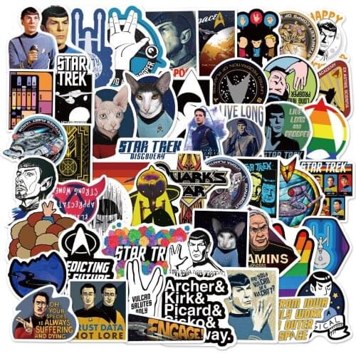 10/50PCS Star Trek Space Cartoon Graffiti Sticker For Luggage Car Guaitar Skateboard Phone Laptop DIY Bicycle Decals Stickers F5