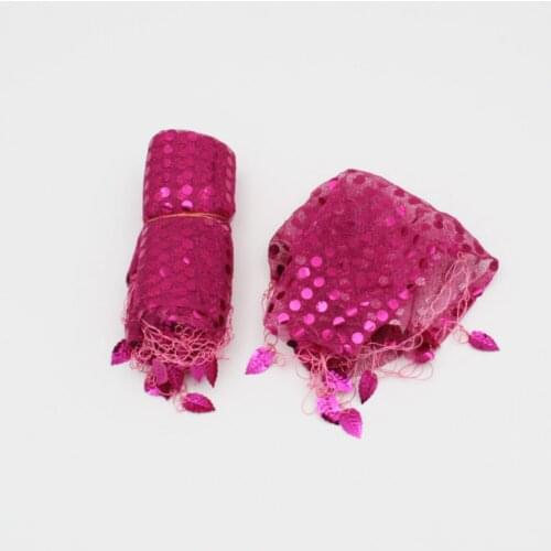 10 pcs Fuchsia Sequin Halay Be Napkin хна для мехенди henna bride veil welon