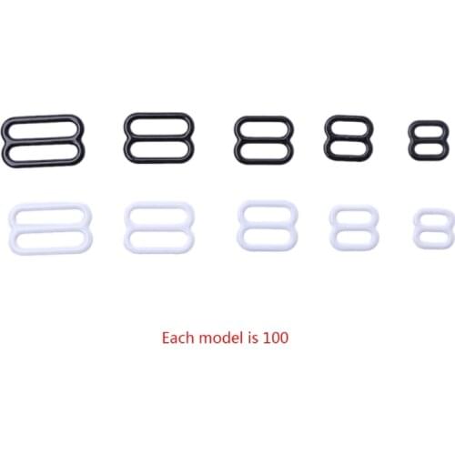 100pcs Metal Lingerie Adjustable Sewing Bra Sliders Rings Buckles DIY 6mm-15mm