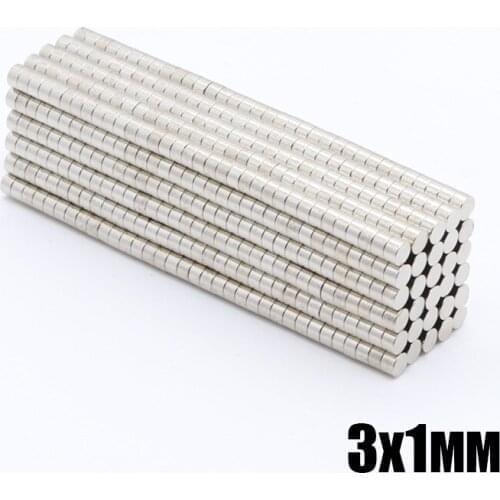 1000pcs 3x1 mm Powerful Super Strong Rare Earth Neodymium Disc Magnets 3x1 mm N35 Small Round Magnet 3*1 mm
