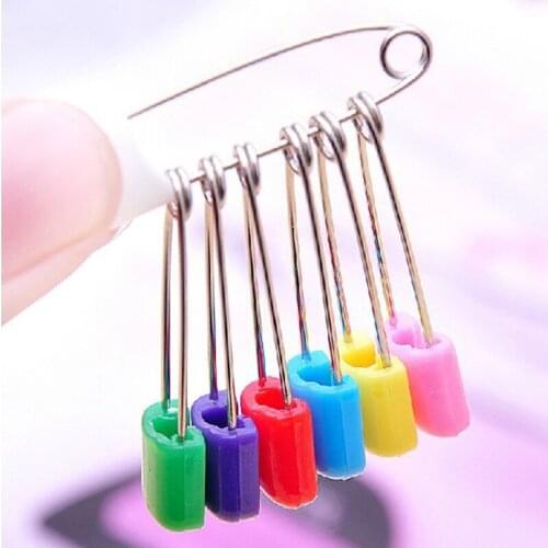 15Pcs/Set Colorful Plastic Safety Pins Safety Locking Baby Cloth Diaper Nappy Pins Buckles Diy Needle Pins Sewing Supplies