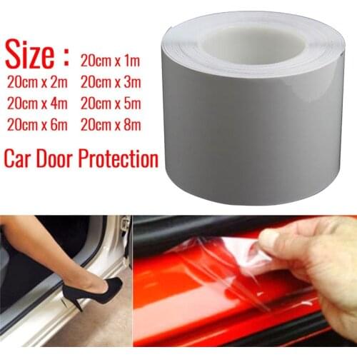 20cm x 1M/2M/3M/4M/5M/6M/8M Anti-Scratch Film Sticker Car Bumper Hood Door Stickers Transparence Protective Thickness