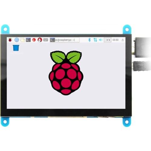 5 Inch 800x480 HDMI-compatible 5 Point Touch Capacitive LCD Screen with OSD Menu for Raspberry Pi 3 B+ / PC / Microsoft Xbox360