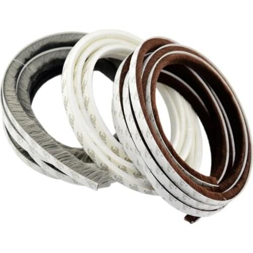 5meters/10meters Self-adhesive Sealing Wind-proof Brush Strip For Home Door Window Sound Insulation Strip Gasket