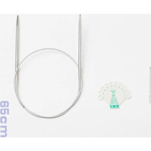 65cm Stainless Steel Circular Knitting Needles Crochet Needles for Knitting DIY Weaving Pins Needle Craft Tools