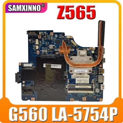 Free i3 CPU+Heatsink motherboard for Lenovo G565 Z565 Laptop motherboard Z560 G560 LA-5754P LA-5752P motherboard Test mainboard