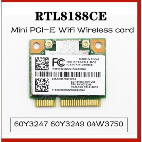 For Lenovo Thinkpad T420 X220 T430 X230 E430 X230 T520 b/g/n Wireless Card 60Y3249 RTL8188 WLAN WIFI