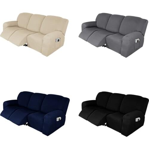 1 2 3 Seater Recliner Sofa Cover Elastic Polyester Relax Massage Sofa Slipcover for Living Room Lounger Armchair Couch Cover