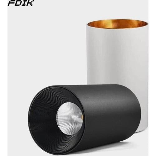 Cylindrical Dimmable COB LED Downlights 10W 12W 15W LED Ceiling Spot Lights AC85~265V LED Ceiling Lamps Background Lighting