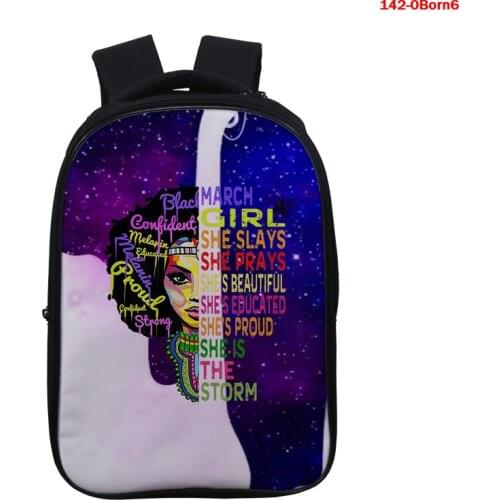 Children School Bags Queen Are Born In Schoolbag Boy Backpack 3d Print Book Bag Backpack for Teenagers Sac A Doc Galaxy Backpack