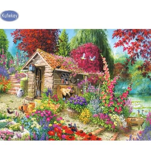 DIY,Full,Diamond Embroidery,nature garden house,custom Diamond Painting,Cross Stitch,picture diamond Mosaic,home Decoration,art