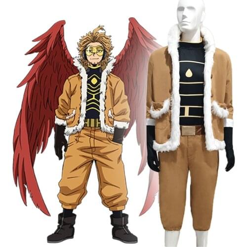 Anime Comic My Hero Academia Cosplay Costumes Takami Keigo Wing Hero Hawks Cosplay Costume Uniforms Clothes Suits Full Sets Cos