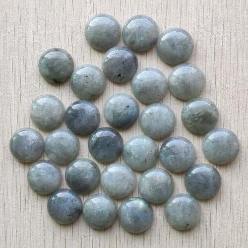Fashion natural Labradorite stone round cabochon 20mm beads for jewelry making 30pcs/lot Wholesale free shipping
