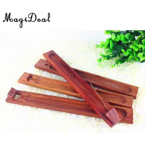 MagiDeal Wooden Incense Stick Holder Handmade Joss Insence Stand Ash Catcher Lightweight Incense Stick
