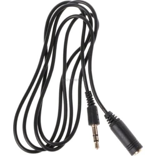 2018 New 3.5mm Male To Female 3-Pole Jack Plug Stereo Audio Aux Extension Cable Cord 1m