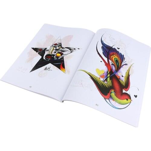 Fresh European Style Patterns Tattoo Designs Flash Coloring Outline Book for Body Decoration 108 Pages