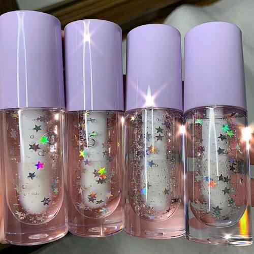 Clear Lip Gloss Golden Rainbow Plumping Lip Plumper Glossy Moisturizing Lip Tint Nourise Lipgloss Base Natural