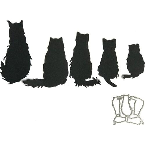 Animal Back Of Cat Metal Cutting Dies Stencil DIY Scrapbooking Photo Album Decor Embossing Cards Making Crafts Die Cut