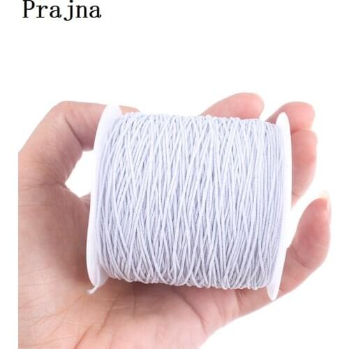 DIY White Black Elastic Thread Polyester Machine Sewing Thread Beading DIY Industry Fabric Supplier Accessory 200 Meters/Roll