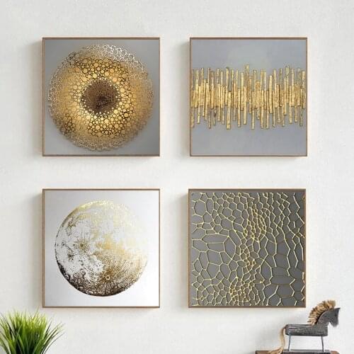 Vintage Minimalist Picture Abstract Gold Luxury Posters Nordic Canva Painting Home Decor Wall Art Retro Print Living Room Cuadro