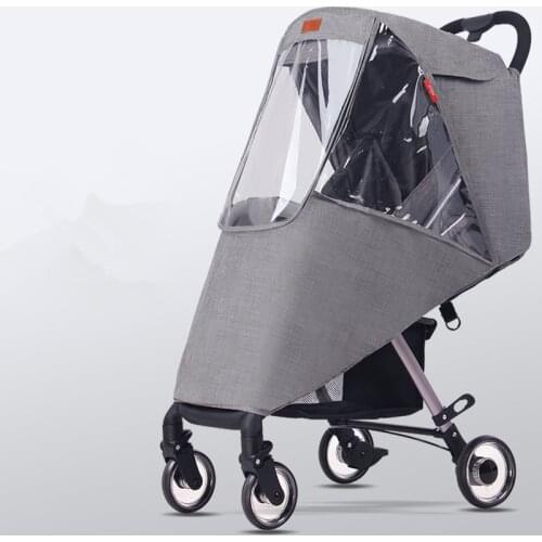 Baby Stroller Accessories Waterproof Rain Cover Transparent Wind Dust Shield Zipper Open Universal for Baby Pushchairs Raincoat