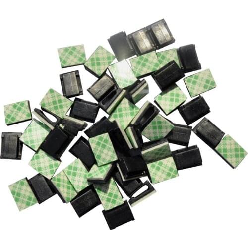 40Pcs Car Vehicle Data Cord Cable Tie Mount Wires Fixing Clips Self-adhesive Wire Fixing Clips For Car Interior Decoration