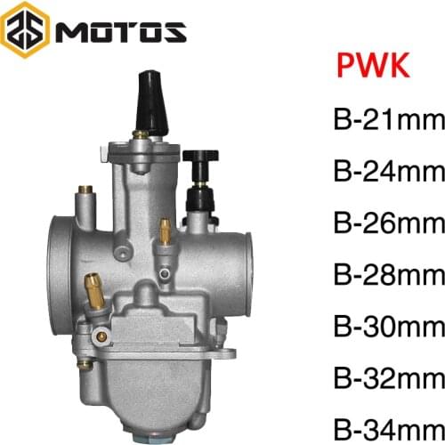 ZS MOTOS Motorcycle Keihi Koso Pwk Carburetor Carburador 21 24 26 28 30 32 34mm with Power Jet Fit On Racing Motor