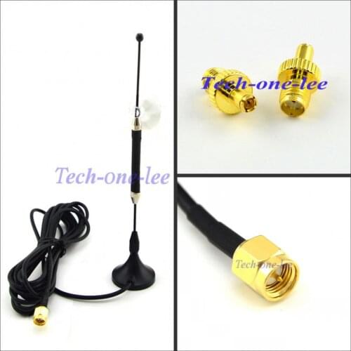 10 pieces 4G 10dbi LTE Antenna 3g 4g lte Aerial 698-960/1700-2700Mhz SMA Male RG174 3M+A SMA female to TS9 male Adapter