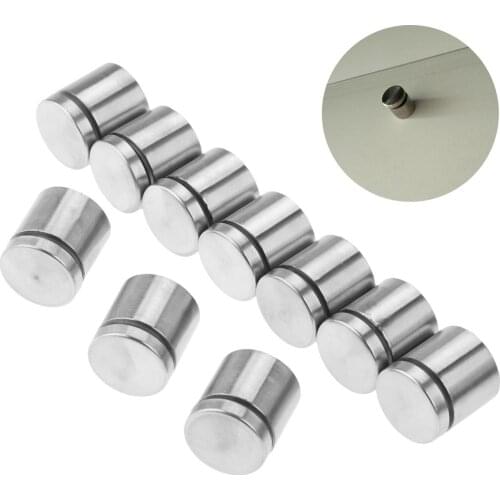 10Pcs 25x25mm Stainless Steel Standoffs Bolts Mount Advertisement Advertising Screws Decorative Mirror Glass Nail Fastener