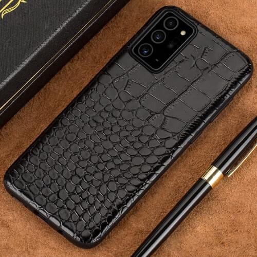 Genuine Leather Phone Case For Samsung Galaxy S8 S9 Plus s10 Case Crocodile Texture Back Cover For S7 Edge A5 A7 J3 J5 J7 2017